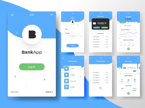 banking,investments fintech app blue version